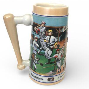 1990 Budweiser Baseball Beer Stein Mug Sports Series Americas Favorite Pastime